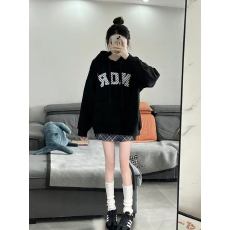 批发早秋季盐系穿搭一整套大码美式复古高级感显瘦卫衣<b class='q'>连衣裙</b>套装秋冬