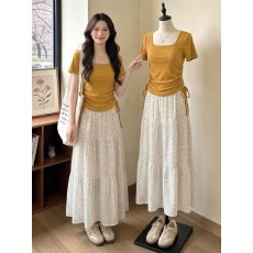 批发<b class='q'>大码</b>女装2026超火穿搭一整套夏季胖mm显瘦独特漂亮波点裙两件套装