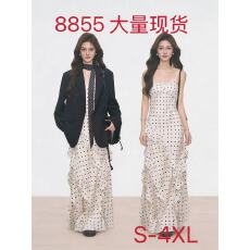 批发新品WESTAYONE 波点连衣裙<b class='q'>女</b>春夏显瘦通勤高级感+黑色<b class='q'>西装</b>