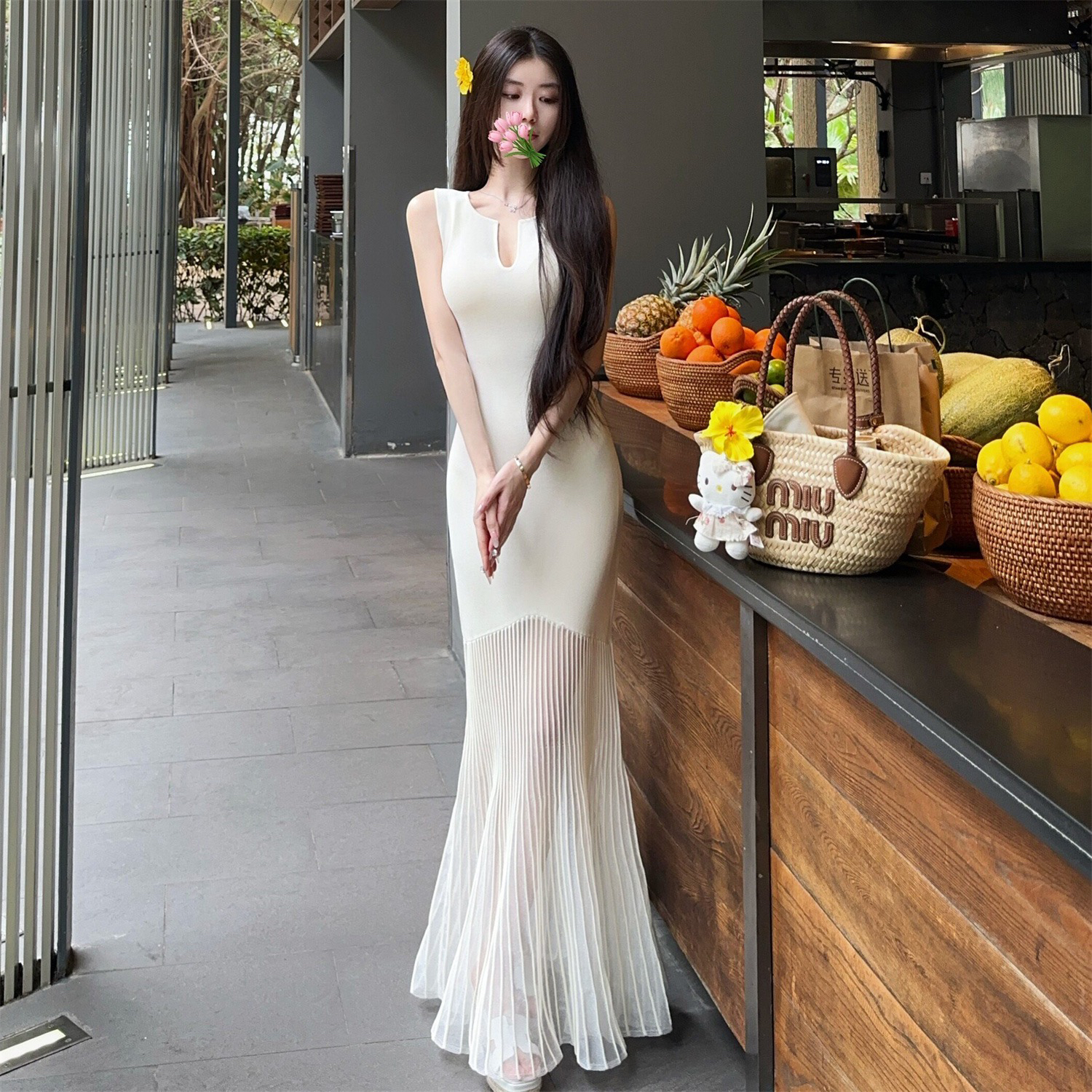 jamais vu 낭만주의 끝없는 여름 선택하지 마라. 사람들 진짜 착용 지배 미학 흔들다 자연 인어 꼬리 드레스