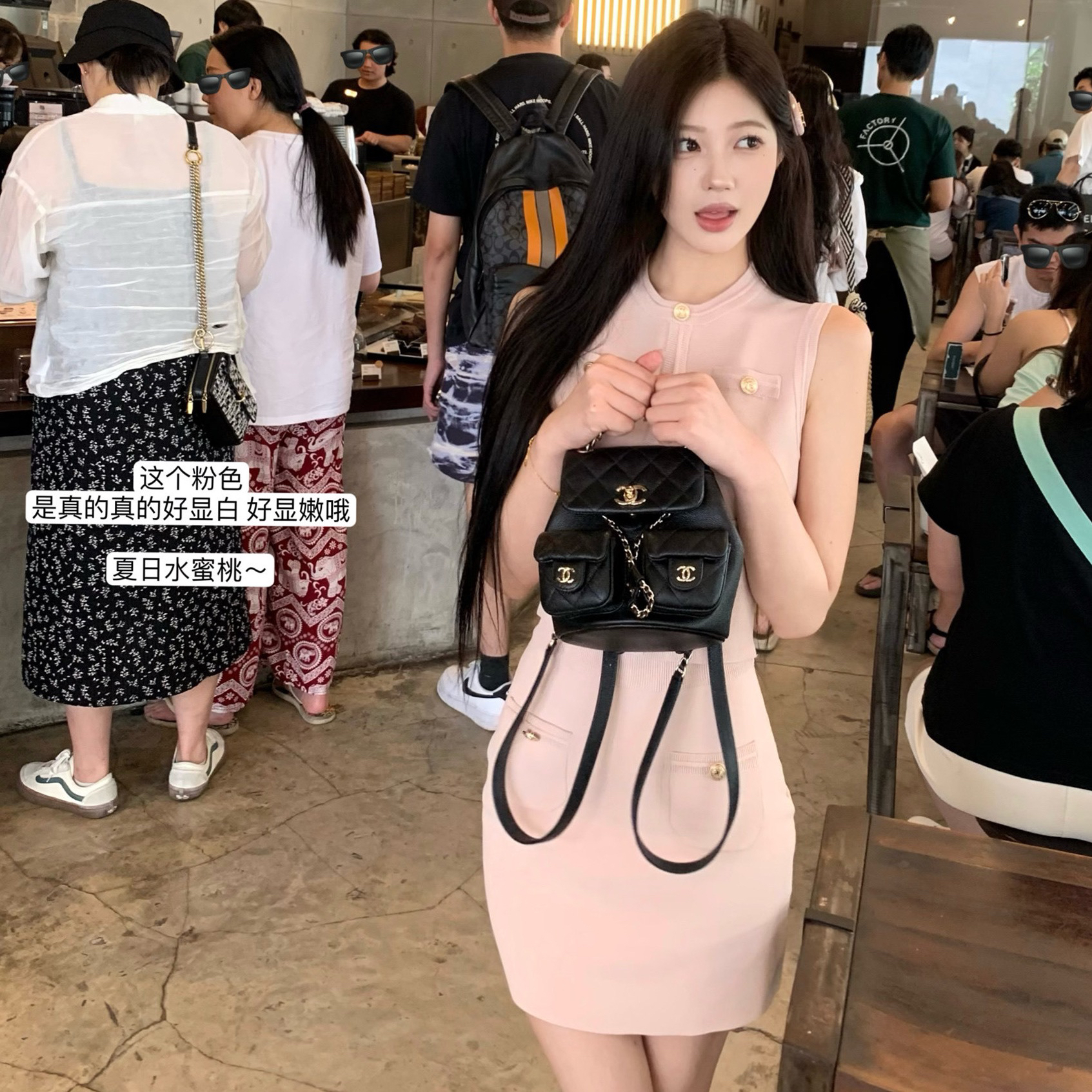 프랑스식 부드러운 바람 우유 가스 천 골드 높은 품질 가져 오기 기계직 한 부서 민소매 품격 더블 노래 니트 세트 드레스 여름