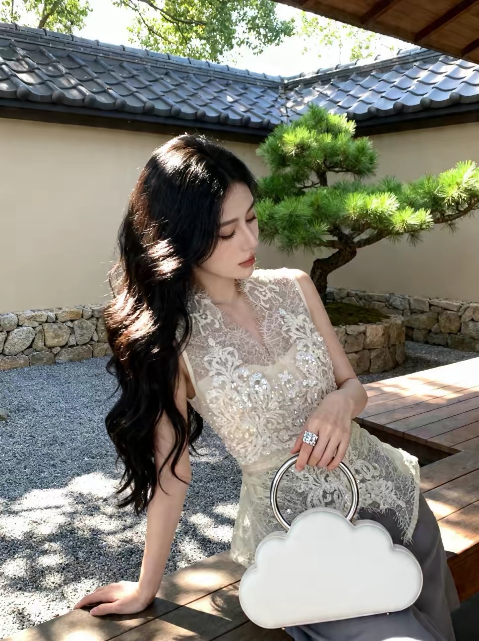무거운 작업 레이스 자수 맨위 명문 여성 품격 고급 센스 작은 대중 빛 국풍 맨위 여름