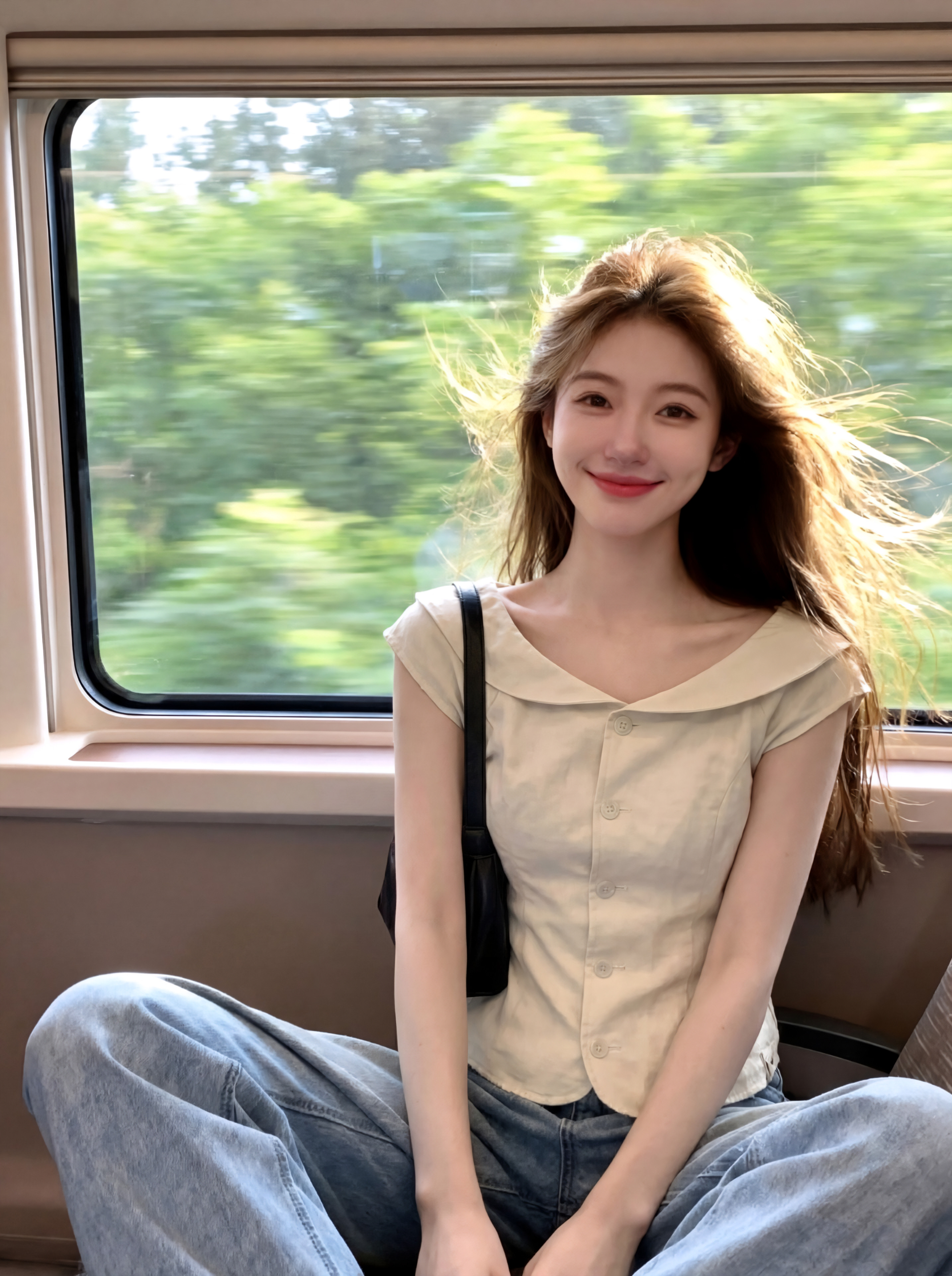 한 부서 ins 부드러운 달콤함 인형 폴로 칼라 작은 셔츠 여성 2026 여름 디자인 센스 연령 감소 몸매 가꾸기 다용도 셔츠