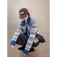 批发韩系穿搭超好看炸街<b class='q'>大码</b>漂亮上衣费尔岛假两件毛衣秋冬季2025新款