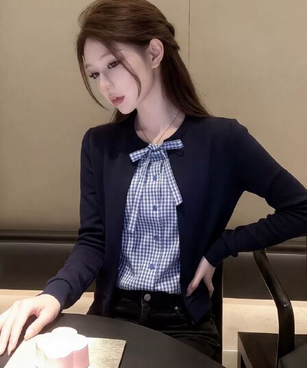 프랑스식 사소한 해군 페이크 레이어드 맨위 여성 여름 새로운 중요 경우 고유 한 아름다운 자이언트 잘 생긴 셔츠