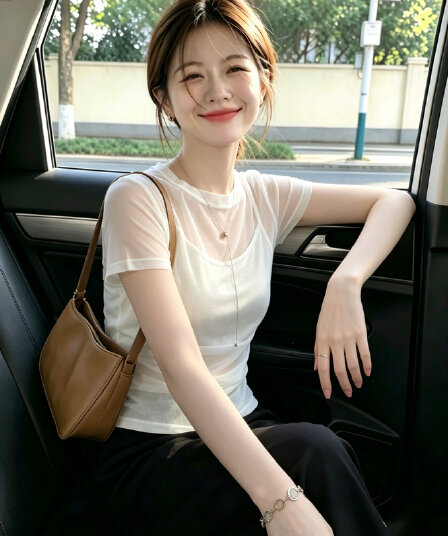 2026 여름 새로운 화이트 느긋한 바람 망사 시스루 반팔 티셔츠 여성 디자인 센스 다용도 고급 센스 맨위
