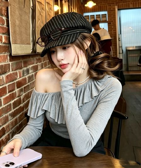 한 인사이드 한 가스 디자인 센스 작은 대중 아름다운 맨위 빛 럭셔리 고급 센스 슈퍼 잘 생긴 고유 한 아름다운 회색 티셔츠