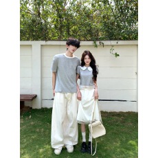 批发实拍小个子甜美学院风套装裙女夏日绝美穿搭<b class='q'>情侣装</b>