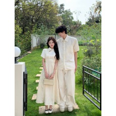 批发实拍新中式国风复古收腰<b class='q'>连衣裙</b>女夏季改良旗袍订婚礼服日常可穿情