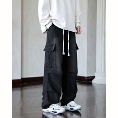 批发港风潮男女款美式新款个性日系牛仔裤<b class='q'>嘻哈</b>ins潮高街潮流痞帅长裤