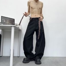 批发港风潮男美式新款日系个性潮牌休闲裤<b class='q'>嘻哈</b>ins潮高街潮流痞帅长裤