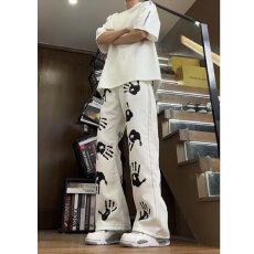 批发港风潮男女同款新款美式个性牛仔裤<b class='q'>嘻哈</b>ins潮牌高街潮流痞帅长裤