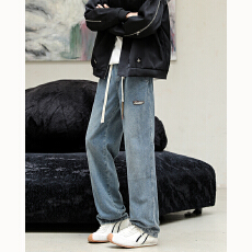 批发港风潮男女同款美式新款个性牛仔裤<b class='q'>嘻哈</b>ins潮牌高街潮流痞帅长裤