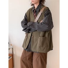 批发马甲男女中性风<b class='q'>春</b>秋季新款百搭复古时尚休闲灯芯绒背心上衣港风潮