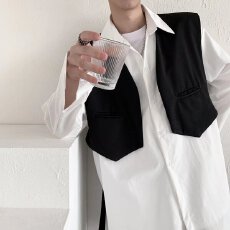 批发高级感小香风设计感小<b class='q'>马甲</b><b class='q'>男</b>女款韩版坎肩情侣外搭西装背心上衣