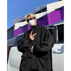 批发美式痞帅外套男女款高街潮牌港风日系原宿风<b class='q'>韩版</b>潮流宽松<b class='q'>情侣</b><b class='q'>夹克</b>