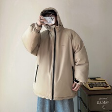 批发美式日系连帽冲锋衣棉服外套男女冬季宽松保暖机能工装情侣棉衣潮