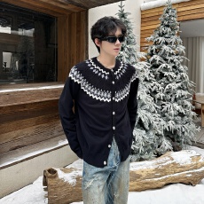 批发美式费尔岛针织毛衣男女款Cleanfit轻奢老钱开衫插肩百搭情侣上衣