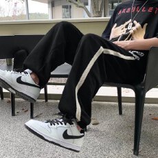 批发美式春秋潮流时尚情侣<b class='q'>休闲裤</b>青少年宽松长裤帅气男女生束脚<b class='q'>休闲裤</b>