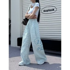 批发新款宽松休闲裤女韩版潮流百搭<b class='q'>裤子</b>女士春夏薄款坠感阔腿拖地长裤