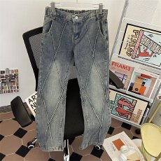 批发超显身材毛边微喇叭牛仔裤女春夏高腰显瘦辣妹气质百搭喇叭长裤子