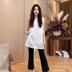 批发气质镂空蕾<b class='q'>丝</b>吊带连衣裙2026春季大码胖MM设计感好看洋气女款裙子