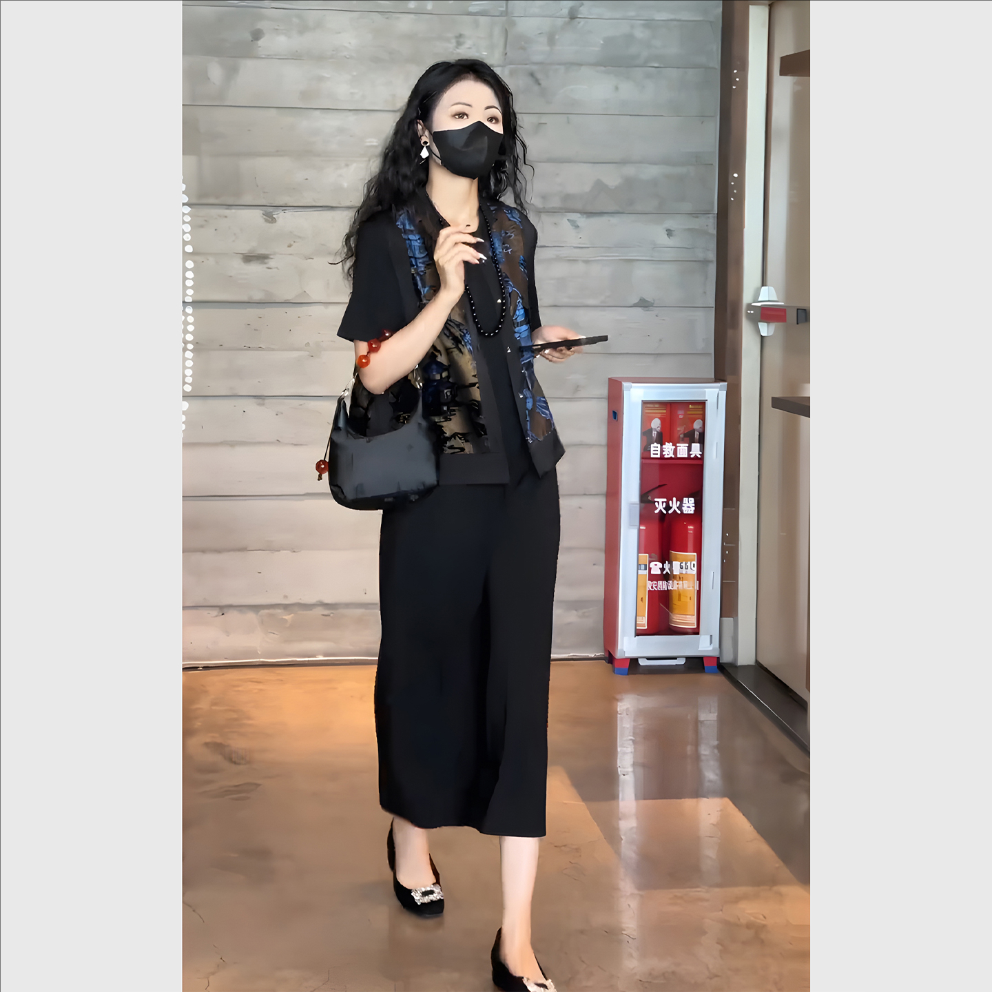 2026 슈퍼 화재 여름 드레스 전체 집합 ootd 착용 가져 가라. 검정색 점프 슈트 치마 외부 가져 가라. 새로운 중식 국풍 베스트 세트