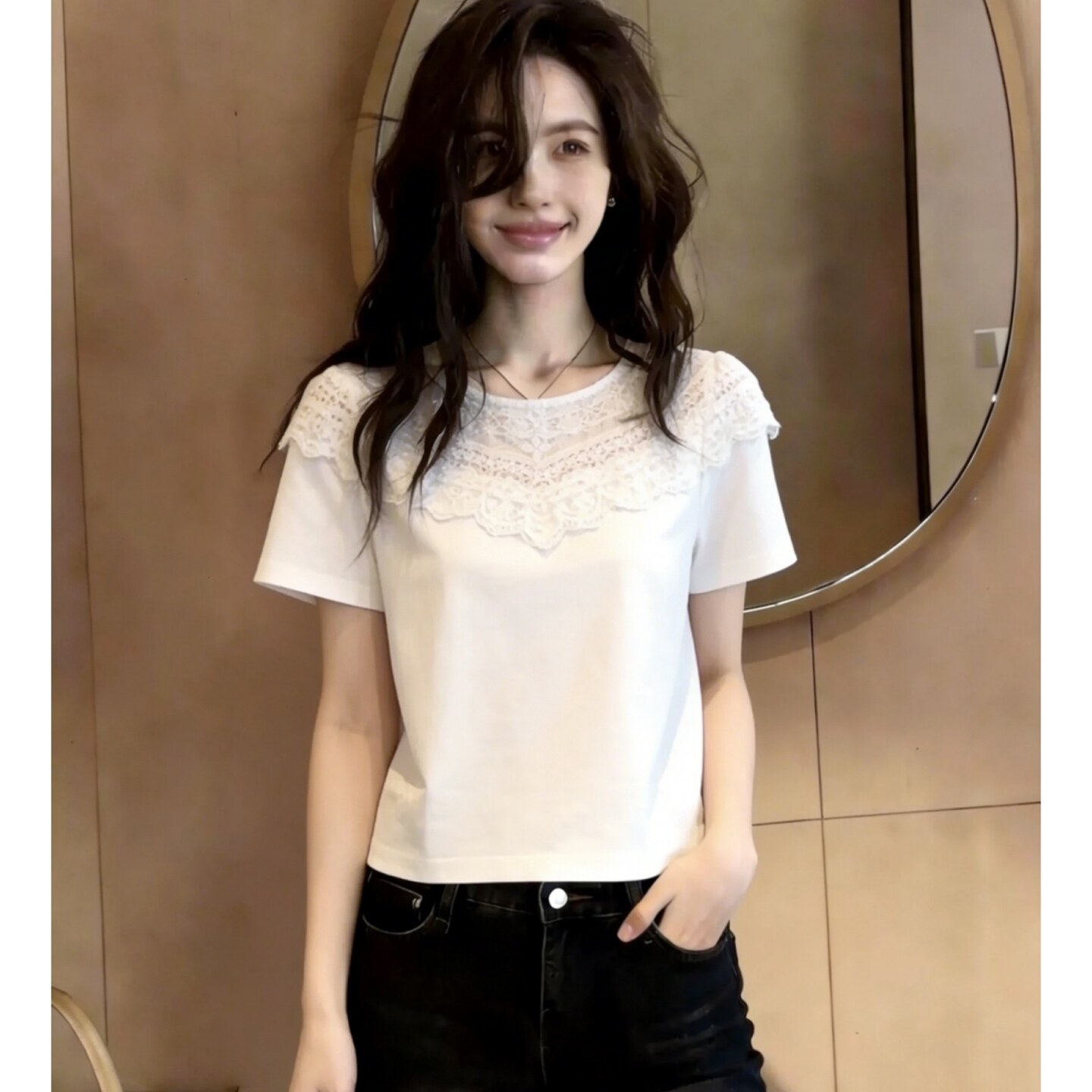 패션 세련된 디자인 출퇴근 미니멀리즘 다용도 유럽 상품 2026 년 여름 새로운 캐주얼 맨위 여성