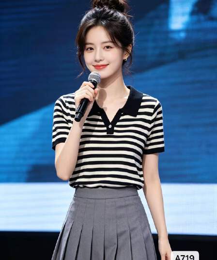 POLO 칼라 반팔 디자인 센스 2026 년 여름 한국 스타일 몸매 가꾸기 얼음 차가운 실크 폴로 칼라 니트 스웨터 다용도 맨위 여성