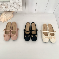 批发内增高粉色包头半拖鞋女外穿2026新款春季仙女晚晚厚底玛丽珍单鞋