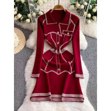 批发直接拿货 2025秋冬新款<b class='q'>高端</b>针织<b class='q'>连衣裙</b>