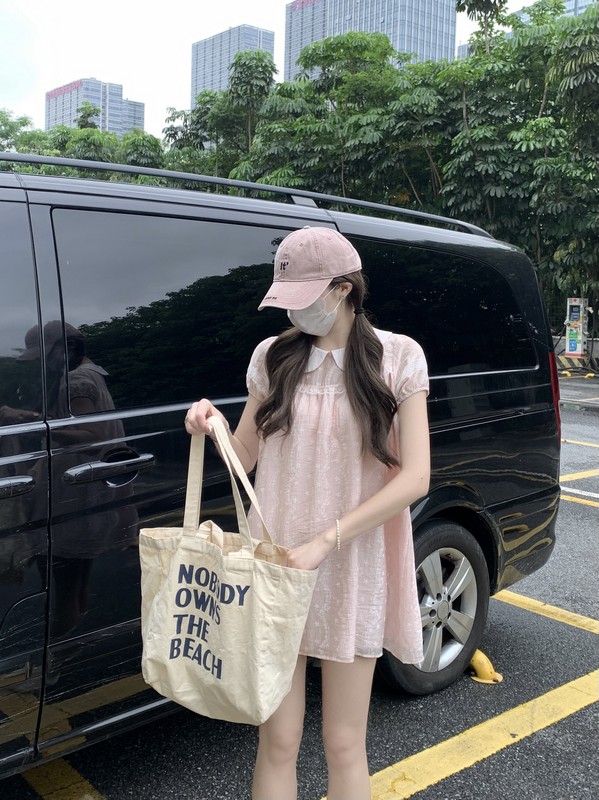 실사 정가 여름 새로운 달콤함 소녀 센스 베이비 칼라 무거운 공예 자수 고유 한 연령 감소 패션 드레스