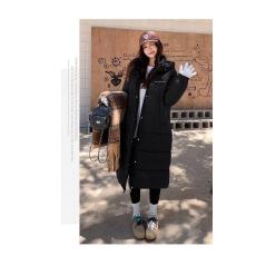批发冬季新款2025百搭显瘦棉中长款保暖大码女装加厚连帽羽绒棉服