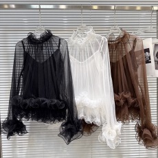 批发网红同款2025冬季新款法式气质名媛褶皱花边内搭<b class='q'>吊带</b><b class='q'>雪纺</b><b class='q'>衫</b>小衫女