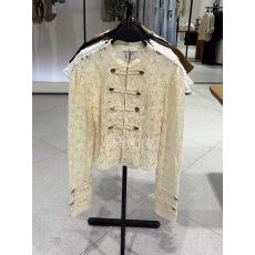 批发2026早秋新品女装甜美时尚<b class='q'>百搭</b>长袖立领蕾丝绳结扣饰外套