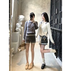 批发WITHMXBOOM灰灰家学院运动风套装秋季新款撞色毛衣针织<b class='q'>短裤</b>两件套