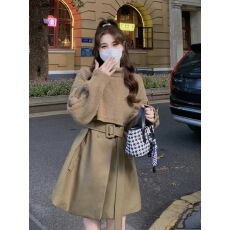 批发休闲毛衣套装女秋冬韩剧西装连衣裙盐系轻熟风时尚气质名媛两件套