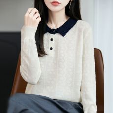 批发<b class='q'>正品</b>撤柜羊毛衫欧根纱提花大码针织衫毛衣秋冬新款长袖打底衫上衣