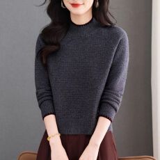 批发秋冬2026新款<b class='q'>大码</b>百搭<b class='q'>大码</b>宽松遮肉洋气内搭加厚针织<b class='q'>打底衫</b>上衣女