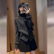 批发慵懒风韩版高领显瘦毛衣女2025秋冬新款内搭<b class='q'>轻熟</b>洋气百搭针织衫女