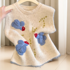 批发民族风刺绣镶钻针织马甲女春秋新款休闲百搭无袖<b class='q'>背心</b>坎肩上衣外套