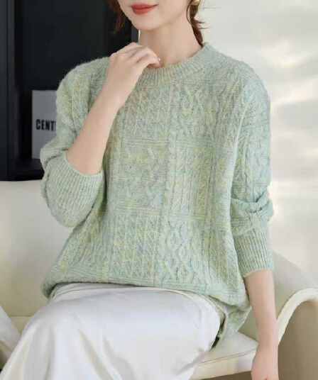 가을 겨울 패션 다용도 니트 스웨터 부드러운 찹쌀 풀오버 느긋한 바람 귀여운 품격 고급 외출용 폭발 한국 스타일 슬림해 보이는