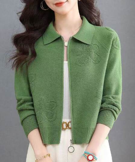 봄 가을 새로운 한국 스타일 스웨터 오픈 가디건 여성 재킷 품격 외부 가져 가라. 폴로 칼라 니트 스웨터 여성 재킷 작은 셔츠 여성 셔츠