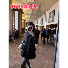 批发蝶宝嘻 华美千金 小香风毛呢外套<b class='q'>女</b>冬高级感羊毛西装套装百褶短裙