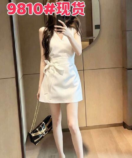 2026 새로운 고급 우아함 여성 드레스 여름 품격 슬림해 보이는 허리 수축 스트랩 연령 감소 소녀 A라인 스커트