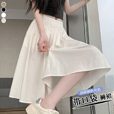 批发实拍2026夏季新款阔腿裤<b class='q'>女</b>松紧高腰显瘦百褶休闲裙裤宽松<b class='q'>七分裤</b>裙