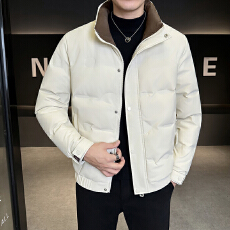 批发2025年新款冬季男士羽绒服潮流韩版帅气<b class='q'>潮牌</b>休闲<b class='q'>男装</b>加厚保暖外套