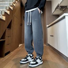 实拍秋冬季新款男士休闲裤潮流束脚莱赛尔简约百搭休闲男生长裤