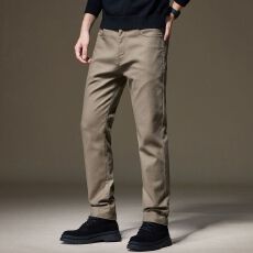 批发实拍秋季新款轻<b class='q'>商务</b>仿牛莱萨尔时尚简约直筒<b class='q'>休闲</b>男裤上班百搭长裤