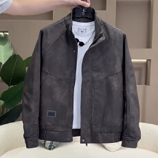 批发秋季皮衣男外套立领潮牌2025新款修身短款帅气机车皮夹克潮男上衣